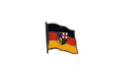 Flaggen-Pin/Anstecker Deutschland Saarland vergoldet von Flaggenfritze