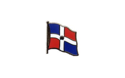 Flaggen-Pin/Anstecker Dominikanische Republik vergoldet von Flaggenfritze