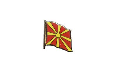 Flaggen-Pin/Anstecker Mazedonien vergoldet von Flaggenfritze