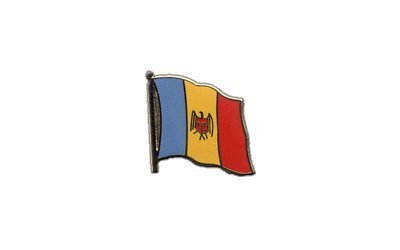 Flaggen-Pin/Anstecker Moldawien vergoldet von Flaggenfritze