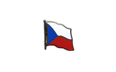 Flaggen-Pin/Anstecker Tschechische Republik vergoldet von Flaggenfritze
