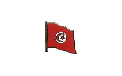 Flaggen-Pin/Anstecker Tunesien vergoldet von Flaggenfritze