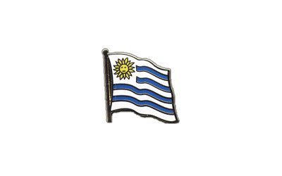 Flaggen-Pin/Anstecker Uruguay vergoldet von Flaggenfritze