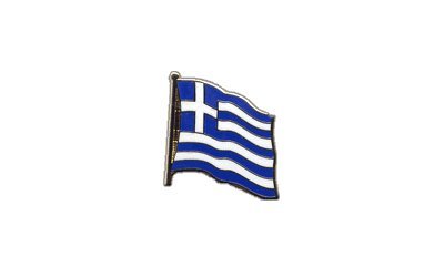 Flaggen-Pin/Anstecker Griechenland vergoldet von Flaggenfritze
