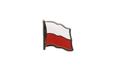 Flaggen-Pin/Anstecker Polen vergoldet von Flaggenfritze