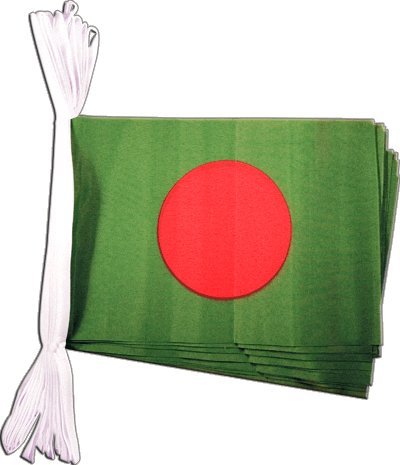Flaggenfritze® Fahnenkette Bangladesch, Länge 5,9 m von Flaggenfritze