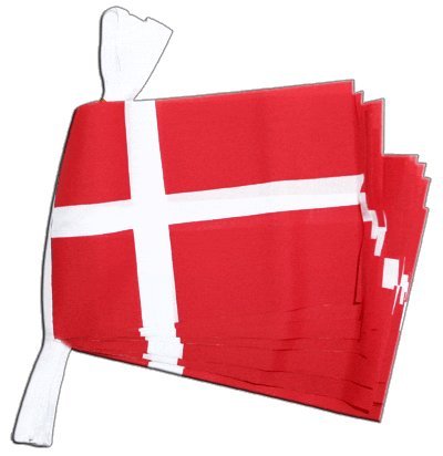 Flaggenfritze® Fahnenkette Dänemark, Länge 5,9 m von Flaggenfritze