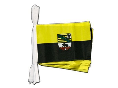 Flaggenfritze® Fahnenkette Deutschland Sachsen-Anhalt, Läng 5,9 m von Flaggenfritze