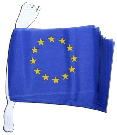 Flaggenfritze® Fahnenkette Europäische Union EU, Länge 5,9 m von Flaggenfritze