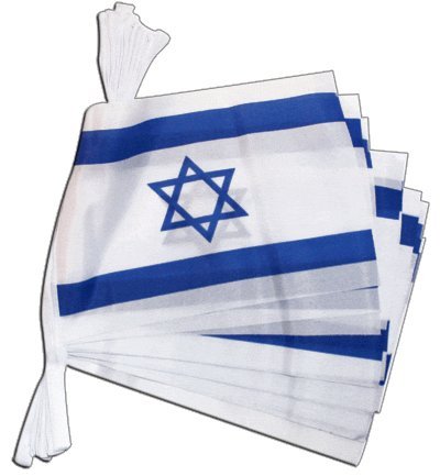 Flaggenfritze® Fahnenkette Israel, Länge 5,9 m von Flaggenfritze