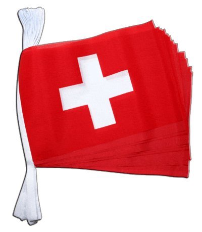 Flaggenfritze® Fahnenkette Schweiz, Länge 5,9 m von Flaggenfritze