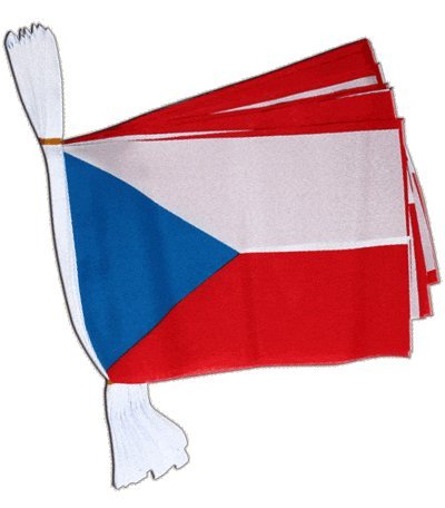 Flaggenfritze® Fahnenkette Tschechien, Länge 5,9 m von Flaggenfritze