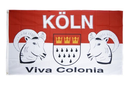 Flaggenfritze® Fanflagge Köln Viva Colonia 90x150cm von Flaggenfritze