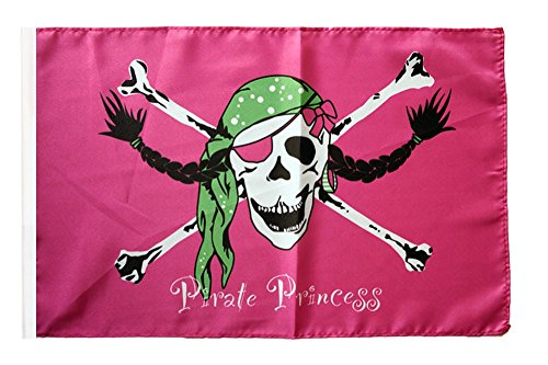 Flaggenfritze® Flagge Pirat Pirate Princess Prinzessin - 30 x 45 cm von Flaggenfritze