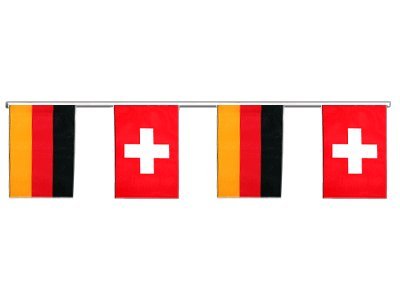 Flaggenfritze® Freundschaftskette Deutschland - Schweiz von Flaggenfritze