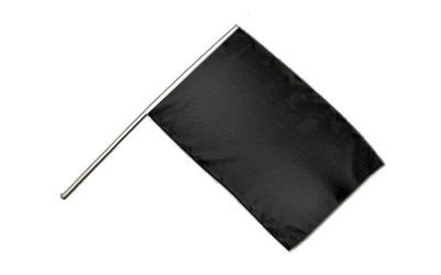 Flaggenfritze® Große Stockflagge Schwenkflagge Einfarbig Schwarz 60 x 90 cm von Flaggenfritze