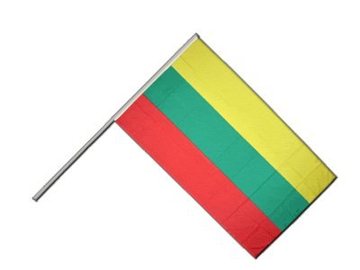 Flaggenfritze® Große Stockflagge Schwenkflagge Litauen - 60 x 90 cm von Flaggenfritze