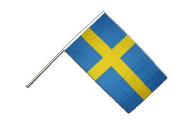 Flaggenfritze® Große Stockflagge Schwenkflagge Schweden 60 x 90 cm von Flaggenfritze