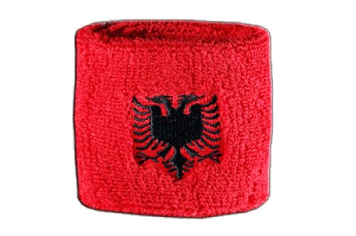 Flaggenfritze® Schweißband Albanien von Flaggenfritze