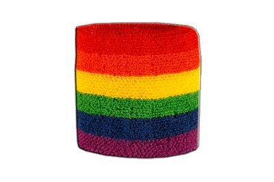 Flaggenfritze® Schweissband Flagge Regenbogen, 2er Set von Flaggenfritze
