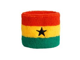 Flaggenfritze® Schweißband Ghana, 2er Set von Flaggenfritze