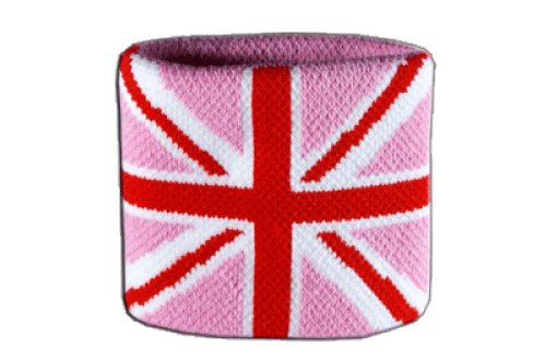 Flaggenfritze® Schweißband Großbritannien Union Jack Pink von Flaggenfritze