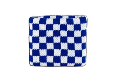 Flaggenfritze® Schweissband Karo Blau-Weiß von Flaggenfritze