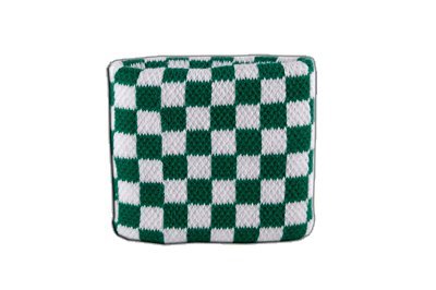 Flaggenfritze® Schweissband Karo Grün-Weiß von Flaggenfritze