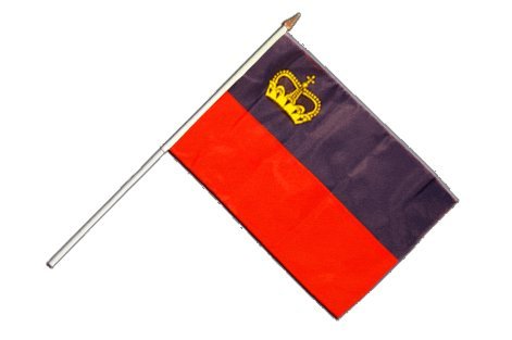 Flaggenfritze® Stockflagge Liechtenstein - 30 x 45 cm von Flaggenfritze