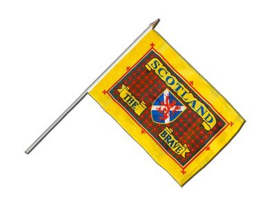 Flaggenfritze® Stockflagge Schottland Scotland The Brave - 30 x 45 cm von Flaggenfritze