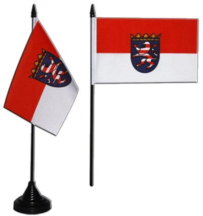 Flaggenfritze® Tischflagge Deutschland Hessen 10x15 cm von Flaggenfritze