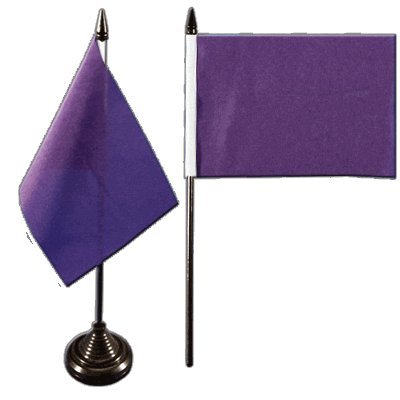 Flaggenfritze® Tischflagge Einfarbig Lila - 10 x 15 cm von Flaggenfritze