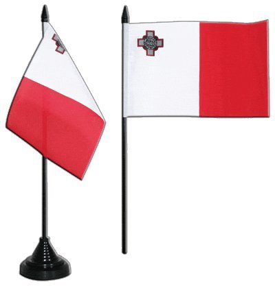 Flaggenfritze® Tischflagge Malta 10x15 cm von Flaggenfritze