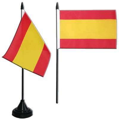 Flaggenfritze Tischflagge Spanien ohne Wappen 10x15 cm von Flaggenfritze