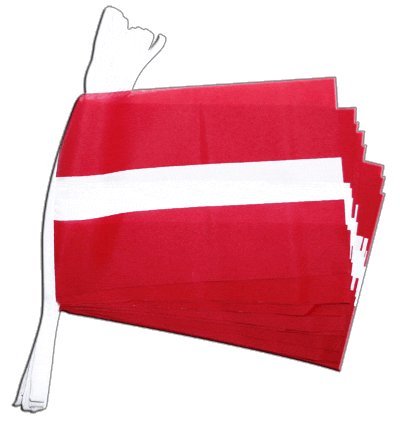 Flaggenfritze Fahnenkette Lettland, Länge 5,9 m von Flaggenfritze