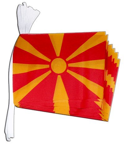 Flaggenfritze Fahnenkette Mazedonien, Länge 5,9 m von Flaggenfritze