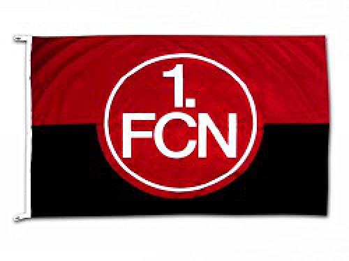 Flaggenfritze Hissflagge 1. FC Nürnberg Logo rot-schwarz - 100 x 150 cm + gratis Aufkleber von Flaggenfritze