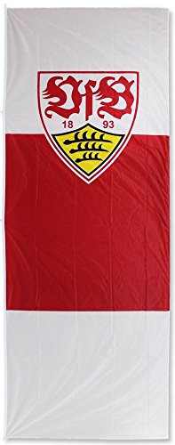Flaggenfritze Hissflagge VfB Stuttgart Wappen - 150 x 400 cm + gratis Aufkleber von Flaggenfritze