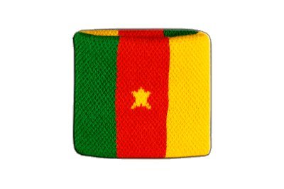 Flaggenfritze Schweißband Motiv Fahne/Flagge Kamerun, 2er Set + gratis Aufkleber von Flaggenfritze