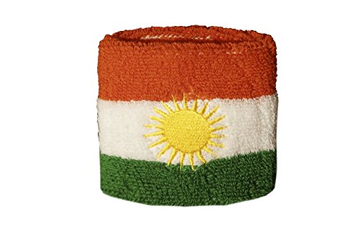 Flaggenfritze Schweißband Motiv Fahne/Flagge Kurdistan + gratis Aufkleber von Flaggenfritze