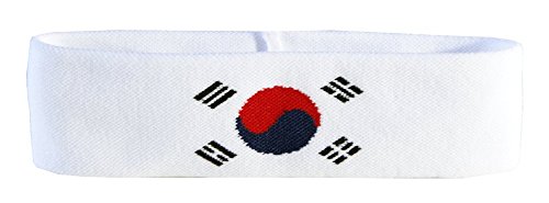 Flaggenfritze Stirnband Motiv Fahne/Flagge Südkorea + gratis Aufkleber von Flaggenfritze