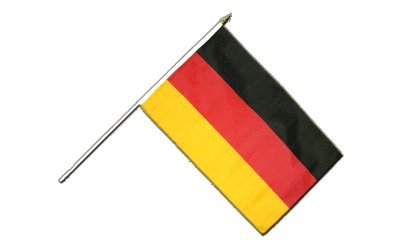 Flaggenfritze Stockflagge Deutschland - 10er Set - 30 x 45 cm von Flaggenfritze