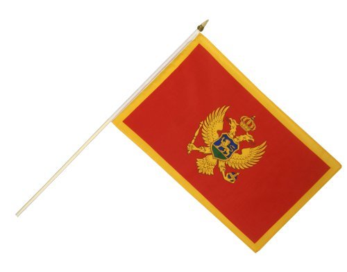Flaggenfritze Stockflagge Montenegro - 30 x 45 cm von Flaggenfritze
