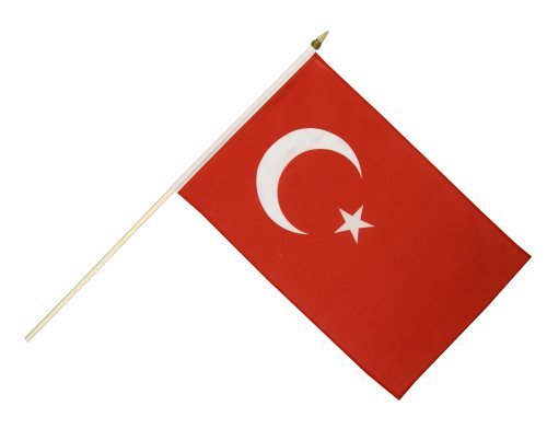 Flaggenfritze Stockflagge Türkei - 30 x 45 cm von Flaggenfritze