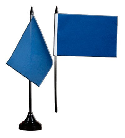 Flaggenfritze Tischflagge/Tischfahne Einfarbig Blau + gratis Aufkleber von Flaggenfritze