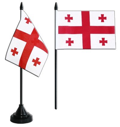 Flaggenfritze Tischflagge/Tischfahne Georgien + gratis Aufkleber von Flaggenfritze