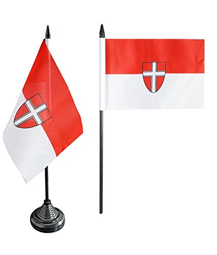 Flaggenfritze Tischflagge/Tischfahne Österreich Wien + gratis Aufkleber von Flaggenfritze