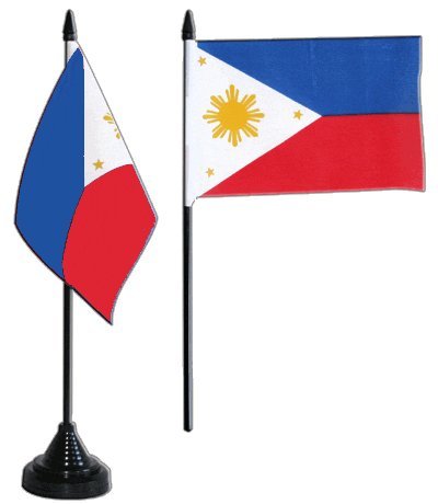 Flaggenfritze Tischflagge/Tischfahne Philippinen + gratis Aufkleber von Flaggenfritze