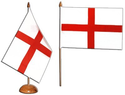 Flaggenfritze Tischflagge Tischfahne England St. George - 15 x 22 cm von Flaggenfritze