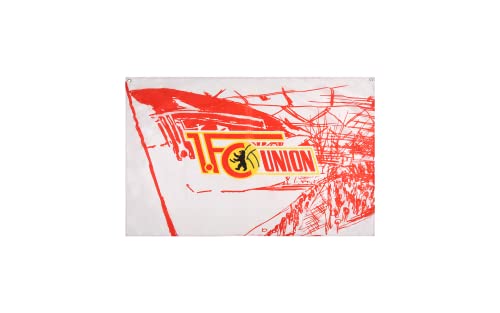 Flaggenfritze Zimmerflagge 1.FC Union Berlin - 90 x 140 cm + gratis Aufkleber von Flaggenfritze